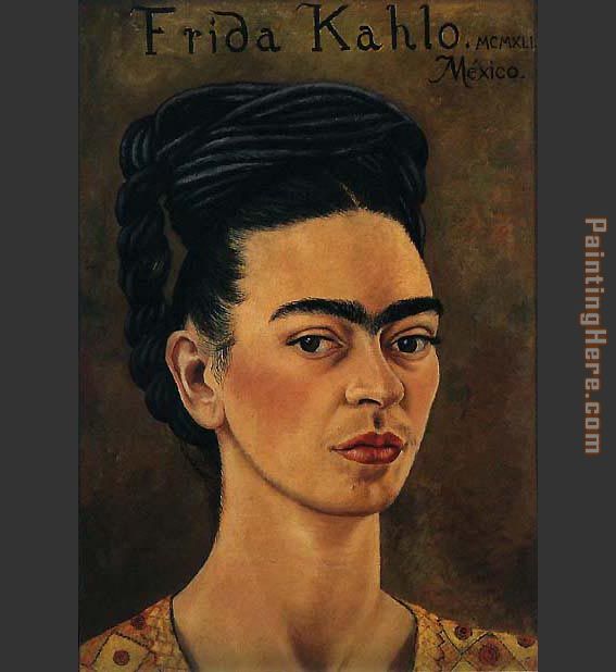 Self Portrait with Royal Gold Vest painting - Frida Kahlo Self Portrait with Royal Gold Vest art painting